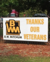 Banner with the the Title "Thanks Our Veterans" from BW Mitchum